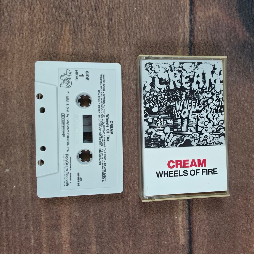 Cream Wheels of Fire Cassette Tape White Good RSO 827-578-4 Rock